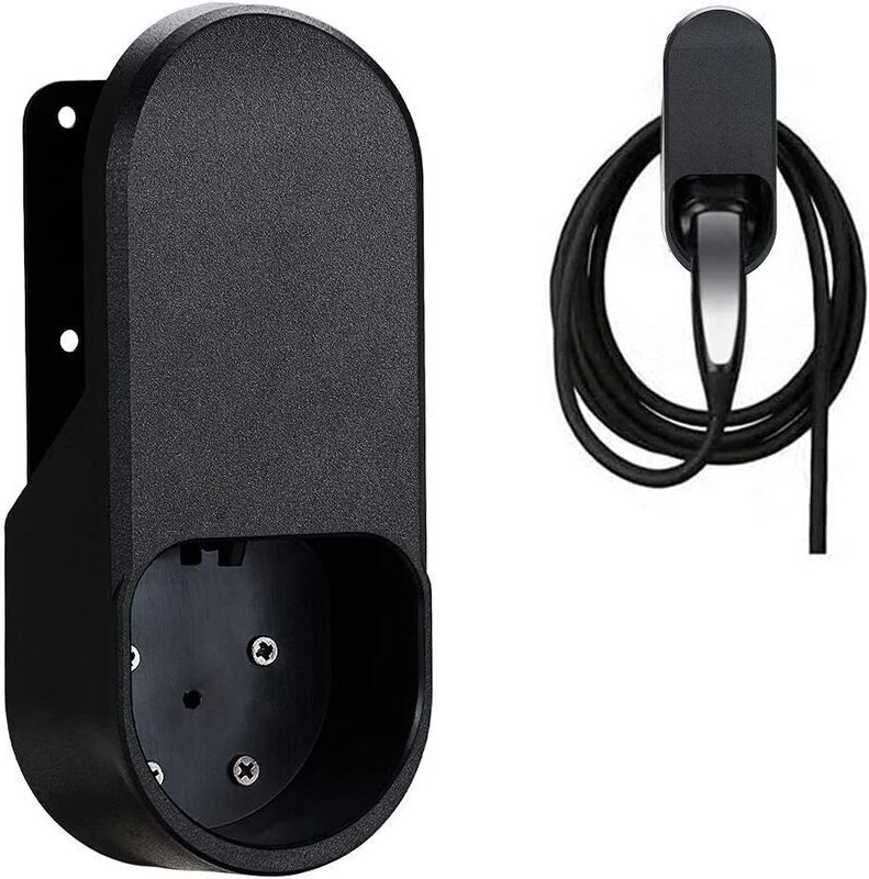 KZQ EV-Ladekabel-Wandanschluss, EV-Kabelorganisator, Wandladegeräthalterung, kompatibel mit den meisten europäischen Sta...