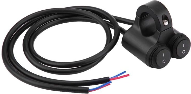 Scheinwerfer-Ein/Aus-Schalter, 22 mm Universal-Motorradlenkerschalter, robuste Bedienelemente mit Kontrollleuchte für Mo...