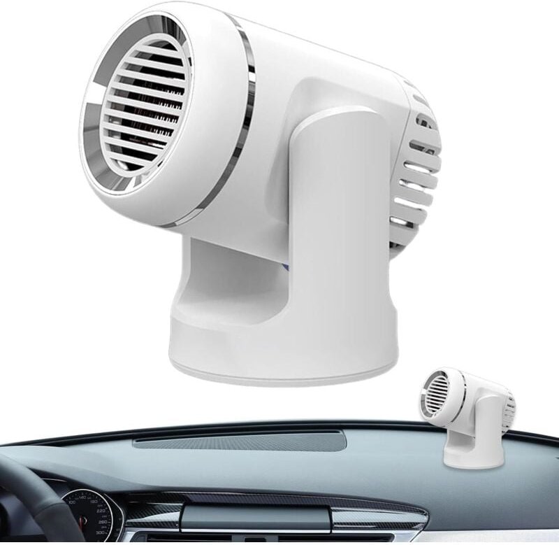 Autoheizung, tragbare 12-V-Autoheizung, 2-in-1-Windschutzscheibenentfeuchter und -Entfroster mit schneller Heiz-/Kühlfun...