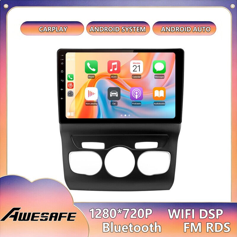 AWESAFE Autoradio Android 13 für Citroën C4 C4L DS4 (2013–2017) mit 2GB+64GB 10'' Touchscreen CarPlay Android Auto GPS W...