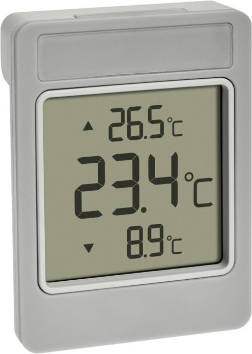 Tfa Dostmann - Digitales Fensterthermometer windoo Fenster-Thermometer Grau 30.1067.15