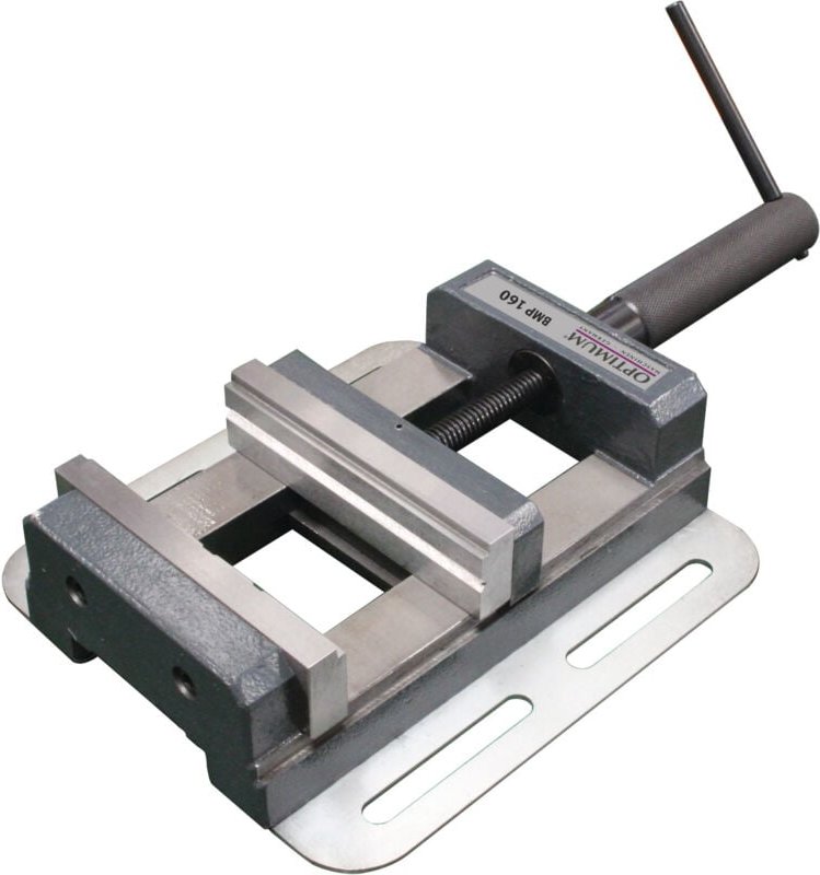 Optimum Maschinenschraubstock BMP 160 Spannweite 145 mm Langlächer Trapezgewinde