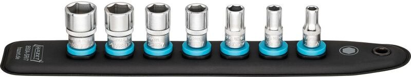 SmartRail mit 7 Steckplätzen, Vierkant hohl 6,3 mm (1/4), Außen Sechskant-Tractionsprofil, 316, 14/su - Hazet