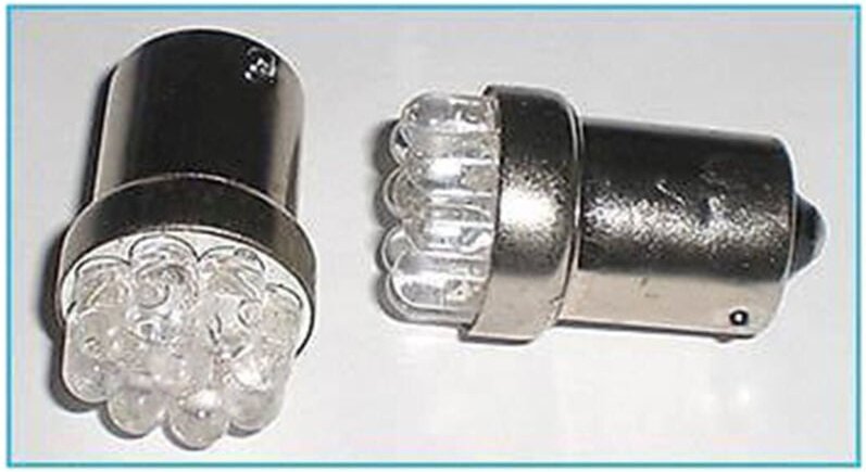 Trade Shop Traesio - Trade Shop - 12V WEIßE led auto glühbirne BA15S P21W rückwärts akustische warnung -