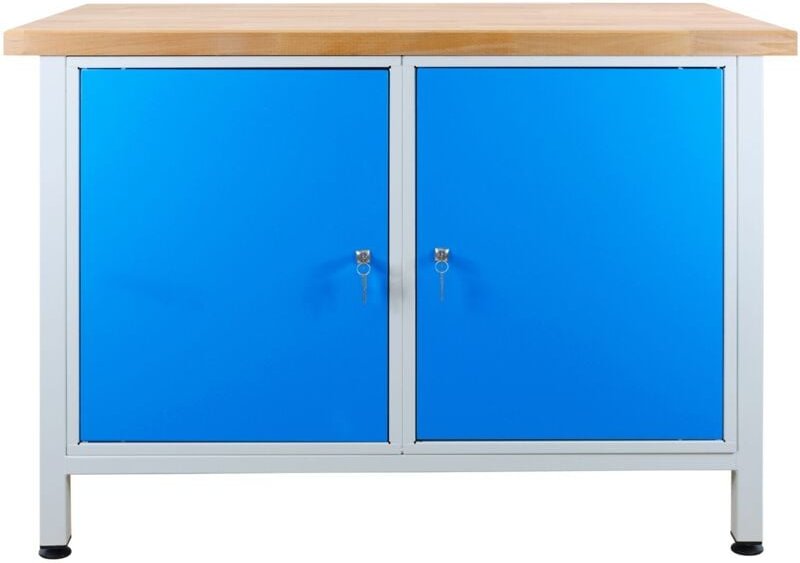 ADB Werkzeugtisch Werkbank Werktisch Werkstatt Arbeitstisch Regal mit 2 Türen