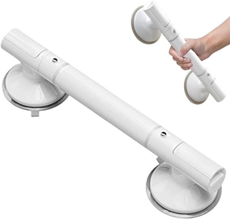 Poignée de sécurité antidérapante pour toilettes pour personnes âgées, poignée à ventouse sans perçage, 45 cm