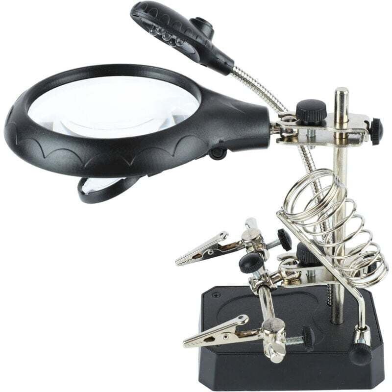 Lampe Loup LED de Bureau avec Support pour Inspection et Réparation Électronique