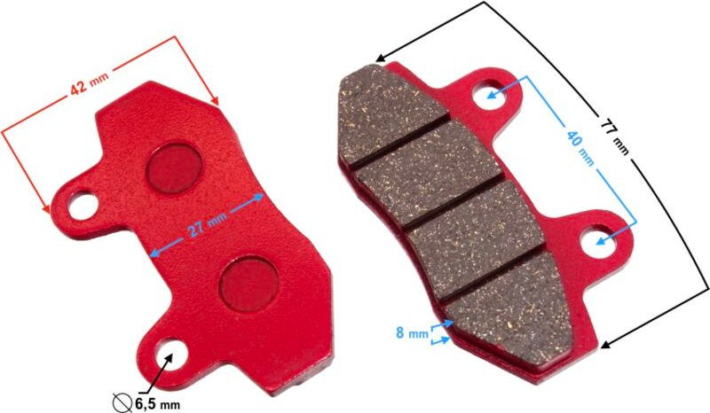 Vordere Bremsbeläge für RS-Roller