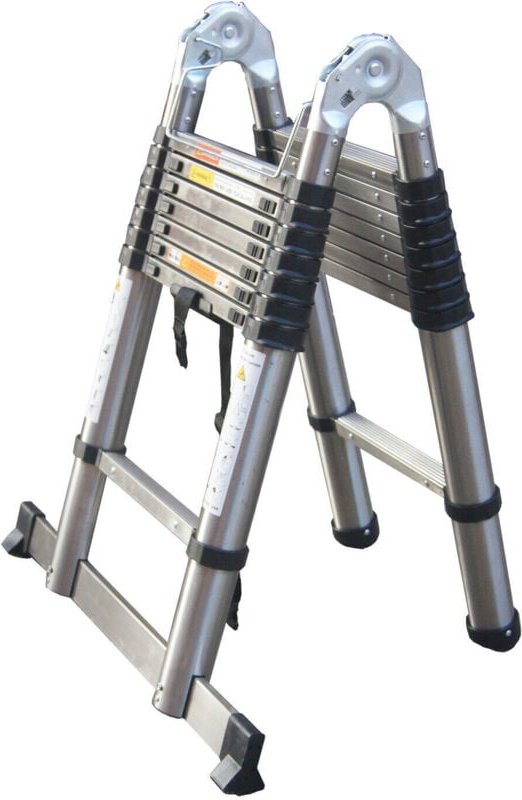 Profi Teleskopleiter Treppenleiter Anlegeleiter Mehrzweckleiter 5M (2.5M+2.5M)