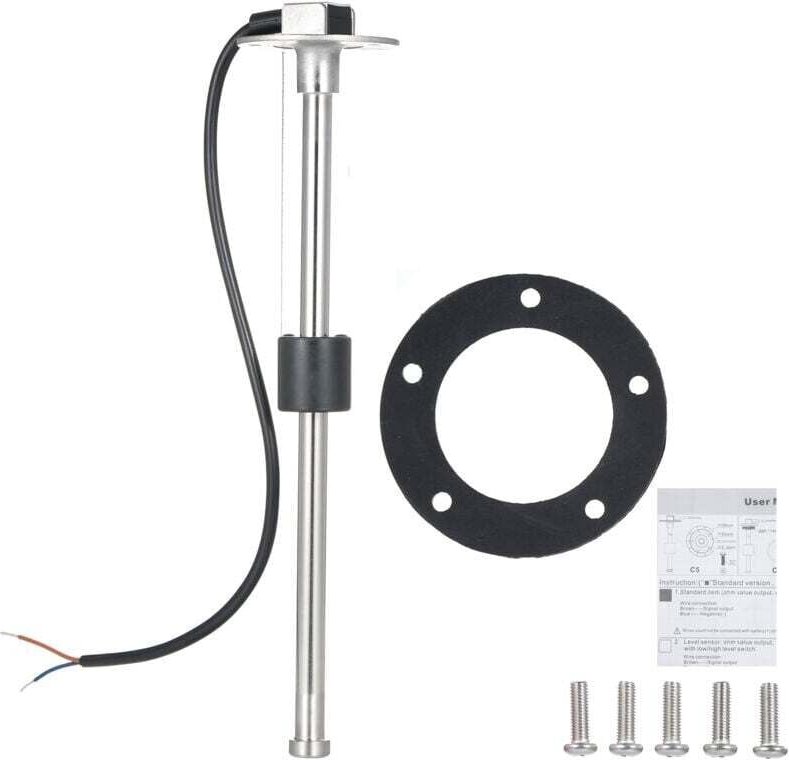 Kraftstoffstandsensor, Wasserstandssensor für Boote, 5-Loch-Sensor, Edelstahlgehäuse, 240-33 Ohm, für Boote, Autos, LKWs...