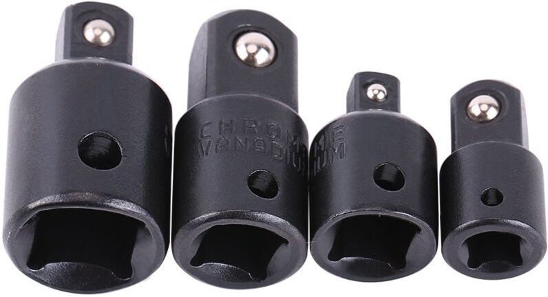1/4", 3/8", 1/2" Steckschlüssel-Bit-Set, Schlagschrauber-Adapter, 4-teiliges Steckschlüssel-Adapter-Set, Steckschlüssel-...