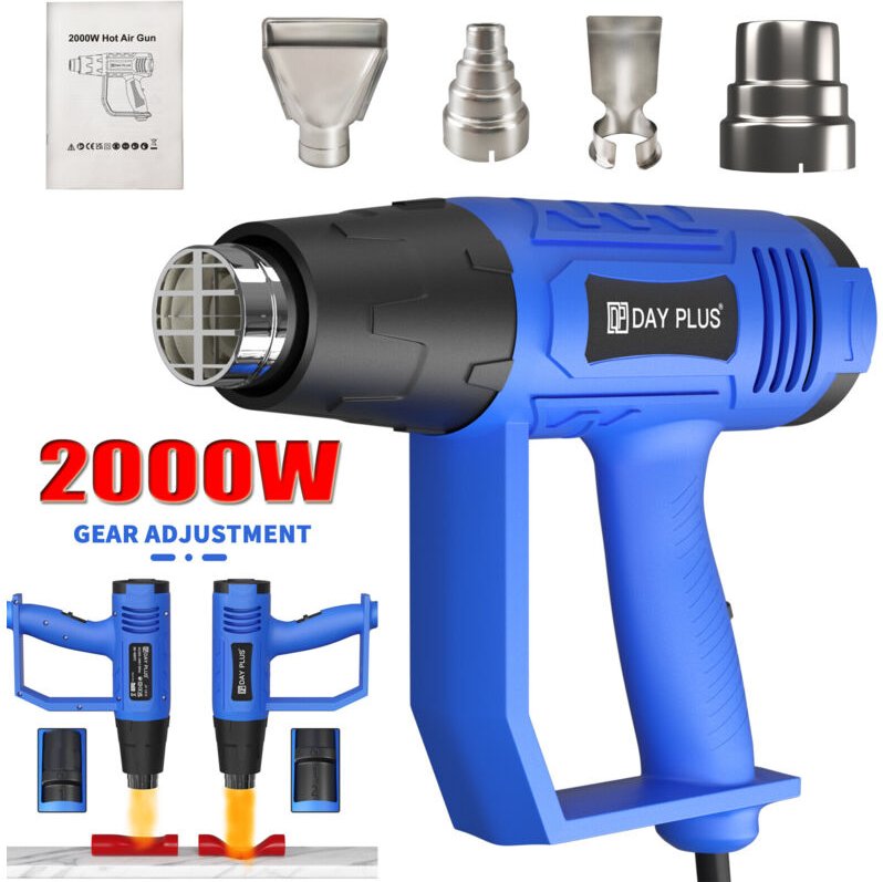 Heißluftpistole 2000W Heißluftgebläse Heißluftfön Löten Fön Düsen Entlacken DHL