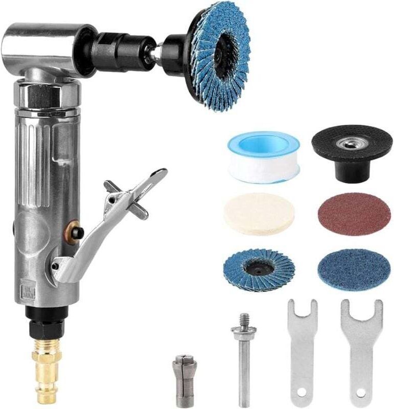 Polierwerkzeug, pneumatische 90°-Graviermaschine – Polier- und Rostentfernungsset