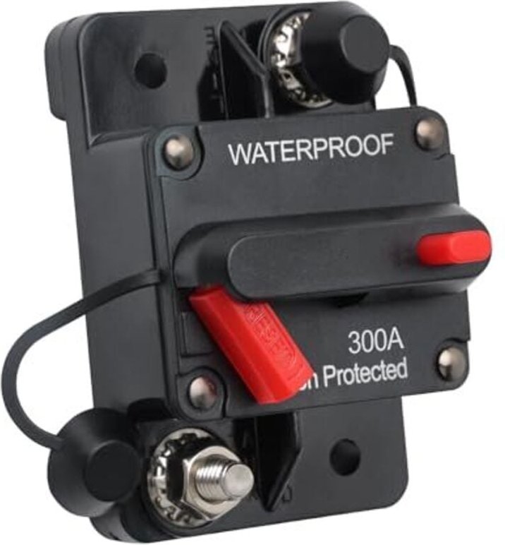 Schutzschalter mit Manuellen Reset Sicherungshalter 300A DC12-48V Auto Leistungsschalter Wasserdicht für Auto Boot-Troll...
