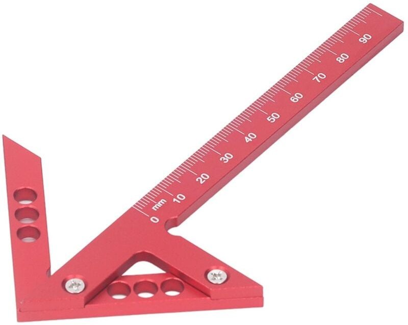 Zentrierlehre, Zentriermesswerkzeug aus Aluminiumlegierung, 45-Grad-Winkelmarkierer, Kreismittelpunktfinder, Holzbearbei...