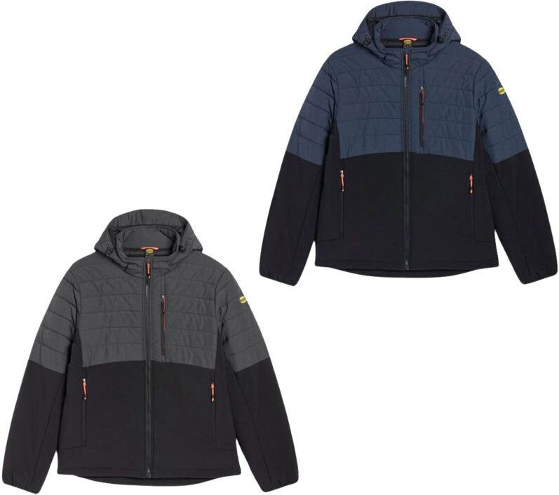 Diadora Utility Padded Jacket Oslo Hybrid Arbeitsjacke - XL - Noir/Marine Foncé