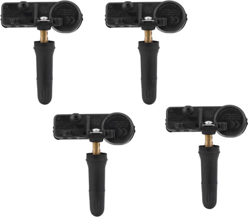Tbest 4-teiliges Reifendruckkontrollsystem (TPMS) für Autos, hochwertiges ABS-Material, Schwarz, 5 x 5 cm, für 56029398A...