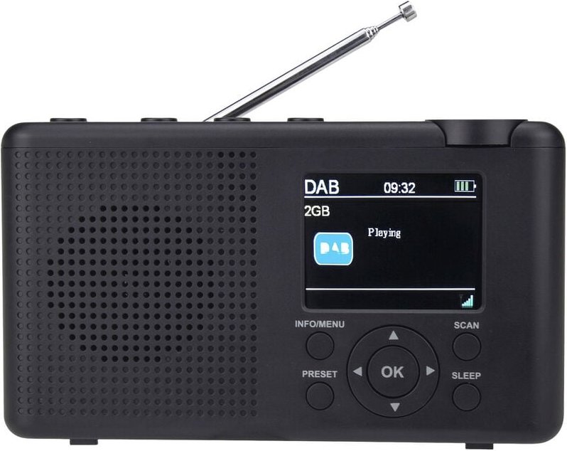 TRA23DAB/GR Tischradio dab+, dab, ukw dab+, ukw wiederaufladbar Anthrazit, Grau - Reflexion