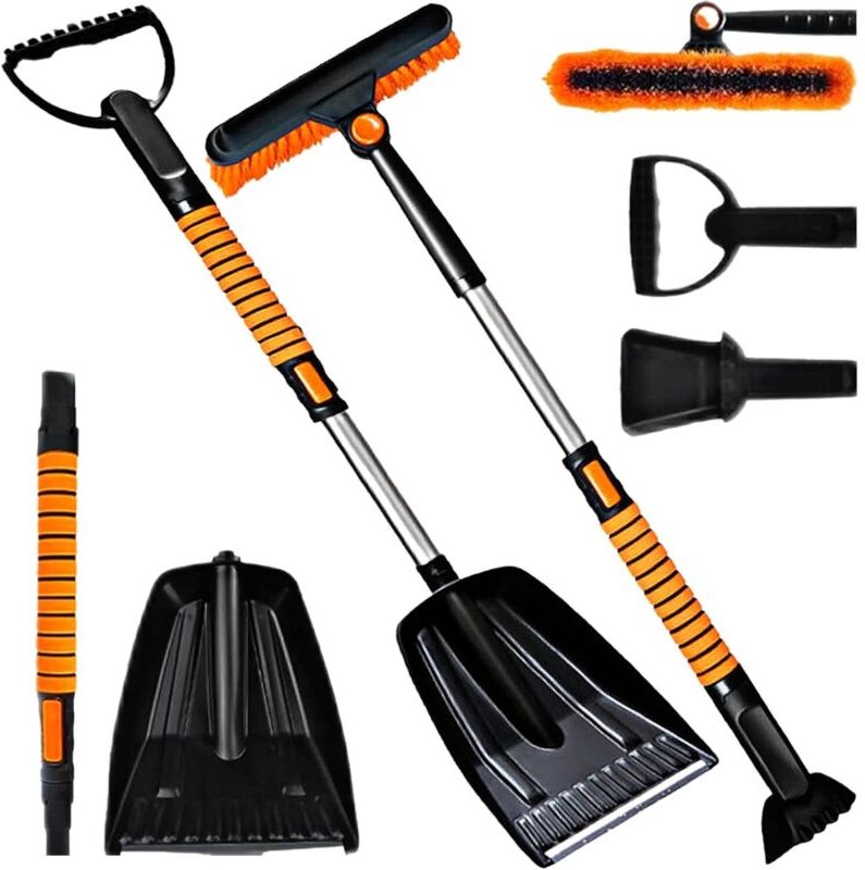 5 In 1 Schneebesen Auto, Eiskratzer Auto mit Besen, Eiskratzer mit Besen, Auto Schneebesen, Besen Auto Schnee, Schneebes...