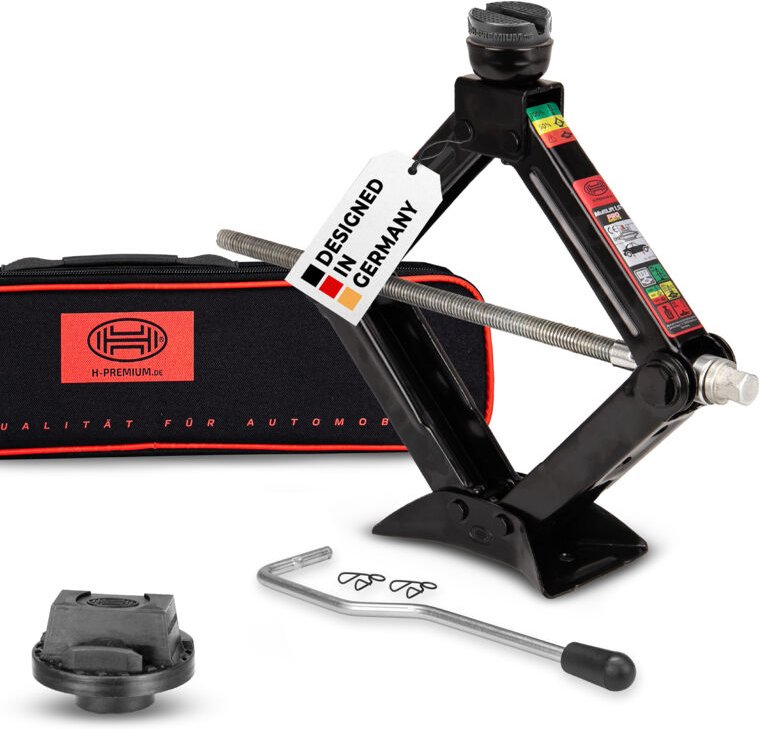 HEYNER® Wagenheber Scherenwagenheber 1,5t inkl. Gummiauflage für Mercedes, 360° drehbar, TÜV Rheinland zertifiziert, GS ...