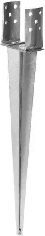 Verstellbare runde Bodenhülse für Holzpfosten 7-12x60, 71 cm, verzinkt