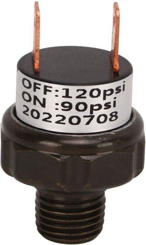 Aramox Luftdruckschalter, Luftkompressor-Druckregelventil aus Edelstahl, Kfz-Ersatzteil für Zughörner (90-120 PSI).