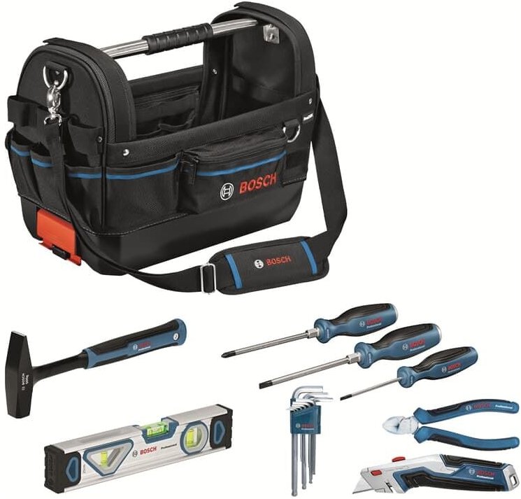 Bosch Professional - Bosch Werkzeug-Set Werkzeugtasche gwt 20 und Handwerkzeug-Set Professional