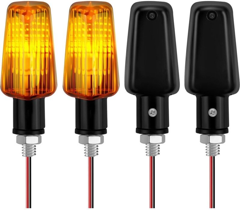 Motorradblinker, 4 Stück universelle wasserdichte Motorradblinker, 12V Blinker, Tagfahrlicht, Bremslichter für Motorrad ...