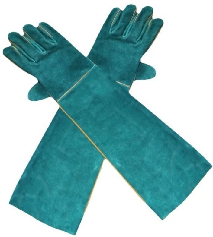 Bissfeste Handschuhe für den Umgang mit Tieren, 60 cm, Mehrzweck-Arbeitshandschuhe aus Leder zum Schweißen, für die Gart...