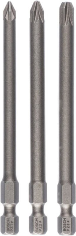 Schrauberbit-Set Extra-Hart, 3tlg. PZ1, PZ2, PZ3, 89 mm - 2607001761 - Bosch