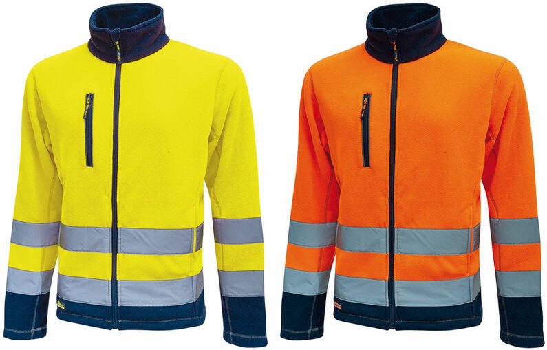 Giacca alta visibilità in pile U-Power Boing-Arancione-L - Orange -