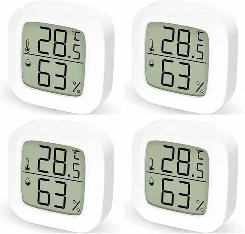 4er-Set digitale Thermometer und Hygrometer für Zuhause, digitales Thermometer fürs Schlafzimmer