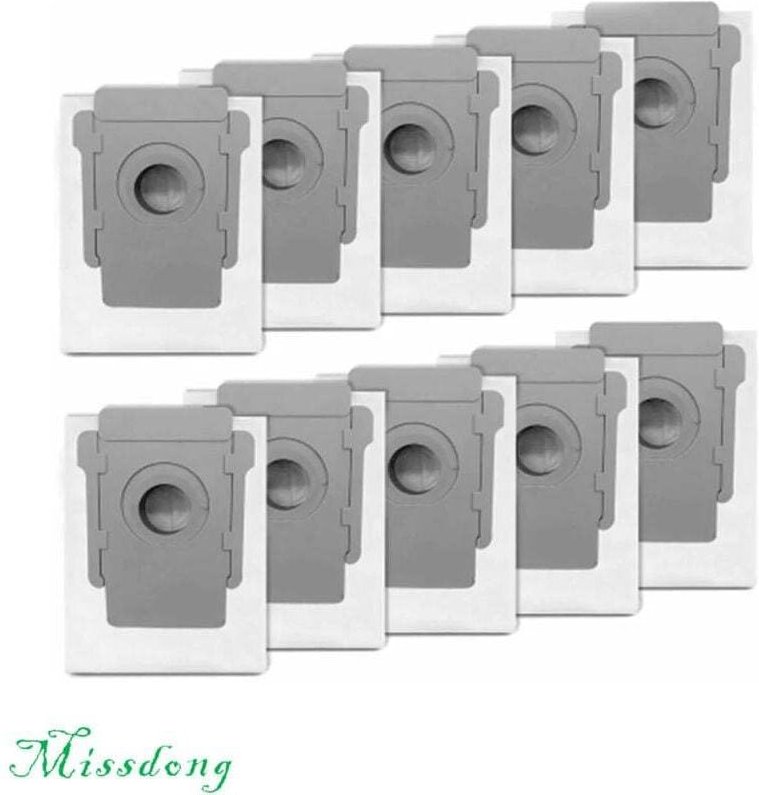 10 Sacs Aspirateurs Compatibles Roomba Séries I et S i7 i3 i6 i8 s9 Plus et Clean Base