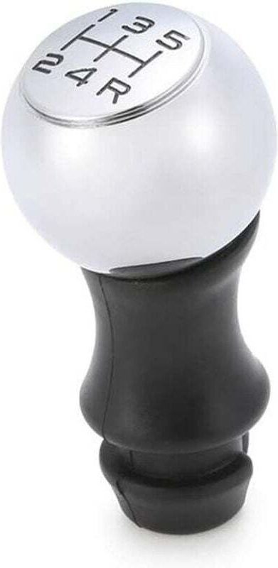 5-Gang-Schaltknauf für manuelles Schalten für Auto 206 207 3008 usw./ C2 C3 C4 Picasso Berlingo Saxo (Silber)