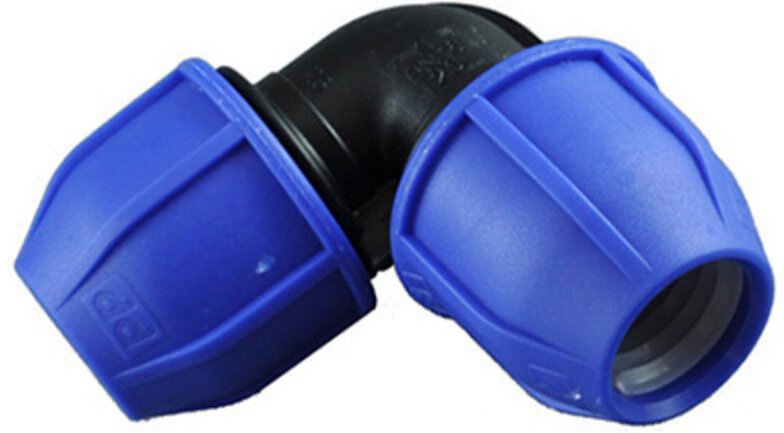 Kompressionsverbinder Winkel 90° gleiche Mündungen 20