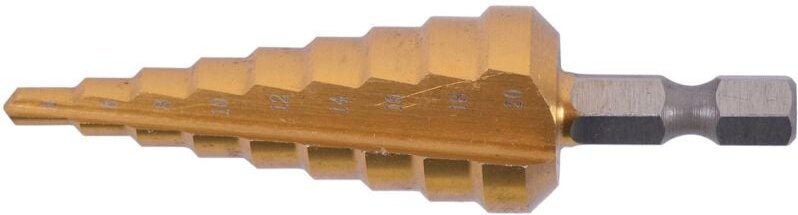 Hss Titan Stufenbohrer, ø 4-20 mm, 9-stufig, 1/4 6-kant - Makita
