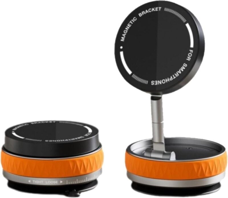 Magnetische Handyhalterung fürs Auto mit Saugnapf – 360° drehbar, Zinklegierung, faltbar, universelle Magnetbefestigung,...