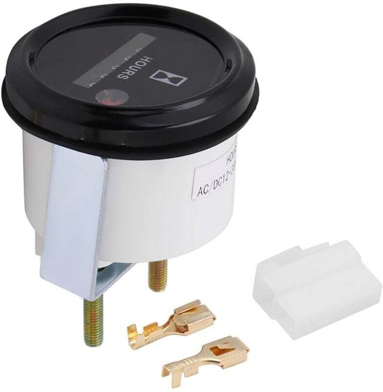 Präziser 6-stelliger Betriebsstundenzähler, 12-36V DC/AC, runder Quarzkristall, für Boote, Lastwagen und Motoren.