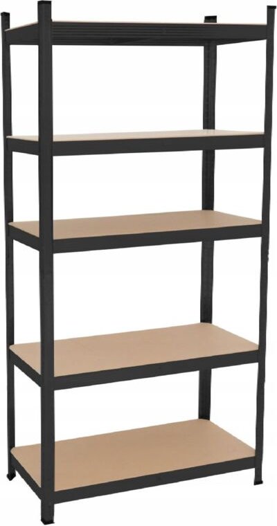 Metallregal, Aufbewahrung, Garage, Büro, faltbar, schwarz, 180 x 90 x 30 cm, 875k