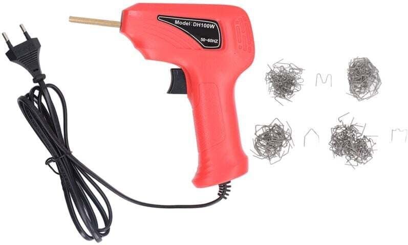 Jeffergarden Kunststoffschweißbrenner mit Hochleistungsklammer, praktisches Reparaturset für Stoßstangen, EU-Stecker 200...