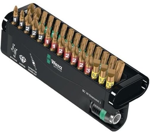 Bitsortiment Bit-Check Diamond 1 30-teilig Schlitz/PH/PZD/TX - Wera