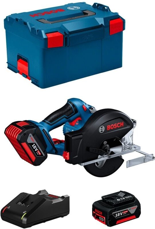 Bosch gkm 18V-50 Akku Metall Handkreissäge 18 v 136 mm 06016B8002 + 2x Akku 5 Ah