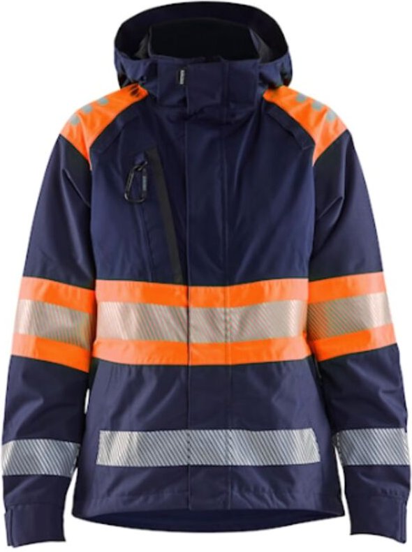 Arbeitsjacke aus Hardshell mit hoher Sichtbarkeit für Damen 4430 - Marine/Orange L
