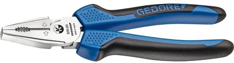 Kraft-Kombizange 8250-200 jc din 5746 2K-Griff Länge 200 mm - Gedore