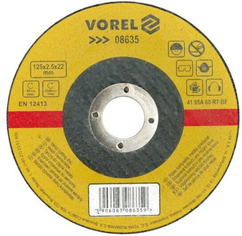 VOREL METALL-TRENNSCHEIBE 125 x 1,0 x 22,2 mm 08631