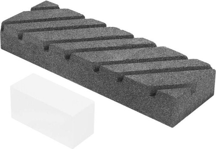 Tlily - Abflachungsstein-Set mit zwei Körnungen, grob/fein – zwei Schleifsteine, Abflacher, Schleifsteinfixierer mit Ril...