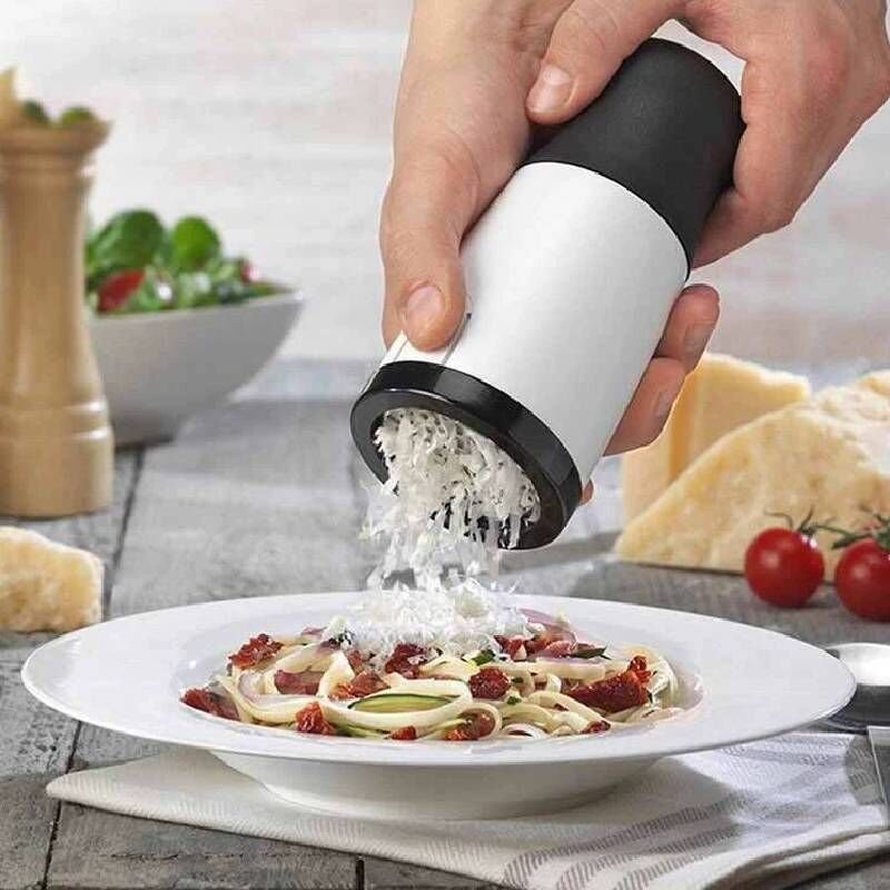 Tragbare Käsereibe aus Edelstahl, 2-in-1 Profi-Käsereibe für Käsemühlen