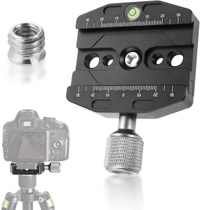 70-mm-Schnellwechselklemme – Metallklemme für Arca-Swiss, Stativplatte, Universalhalterung – Schwarz