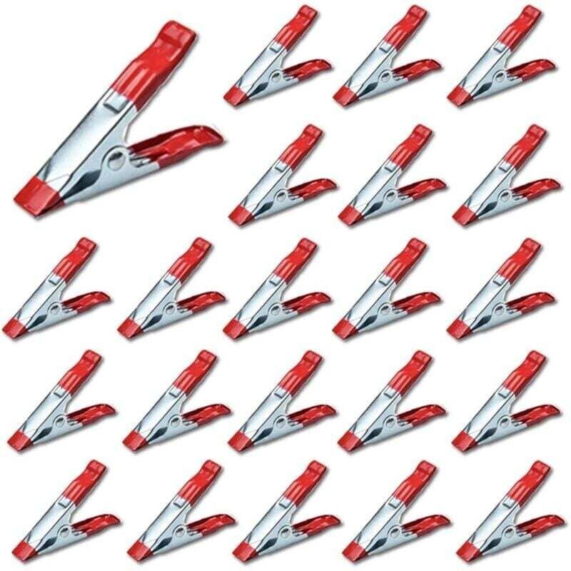 Metall-Federklammer, 25 Stück, Metall-Federklammern, Federklammer, Metall-Federklammern, Metall-Klebeklammern - Aiperq
