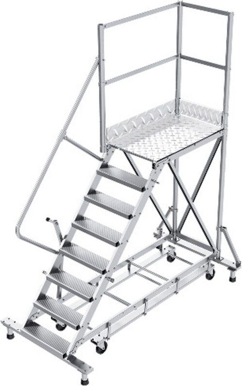 Mobile Plattform mit Geländer links und hinten - Maximale Arbeitshöhe 3.40m - PTF107G-KRE